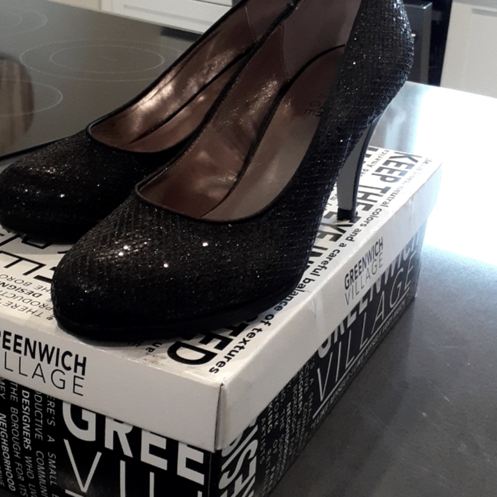 Greenwich village sparkly heels